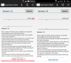 OpenSpritz Bible comaprision